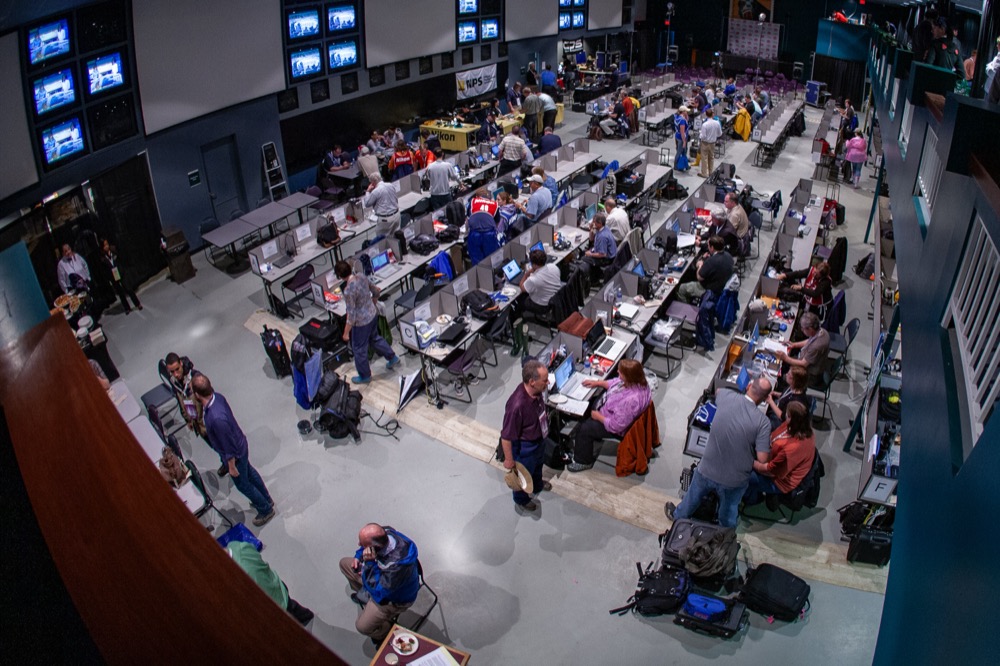 The Media Center for the Kentucky Derby at Churchill Downs.