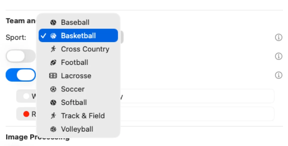 Multi-sport selection