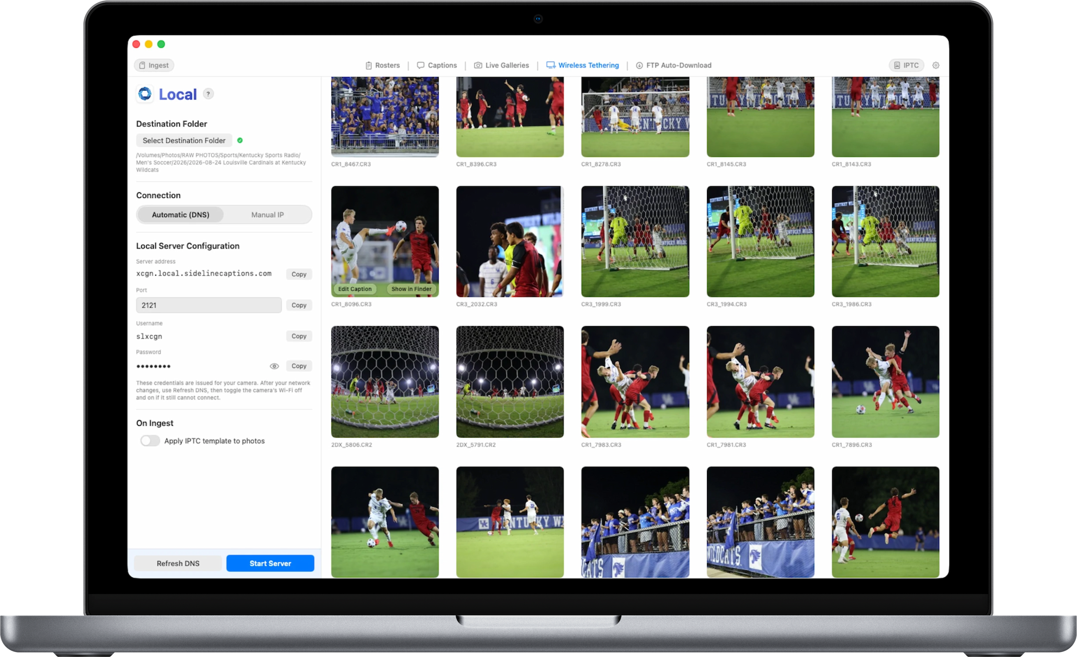 Sideline Local — wireless camera tethering for macOS and iOS