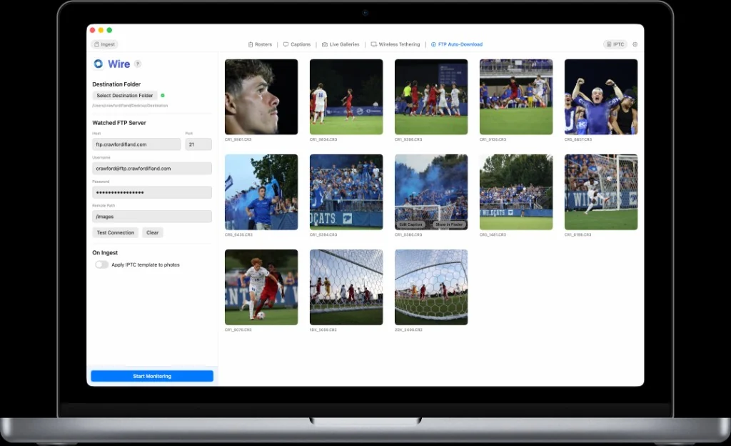 Sideline Wire — automatic FTP download for macOS